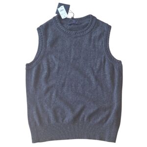 Brooks Brothers Charcoal Cashmere Crewneck Sweater Vest